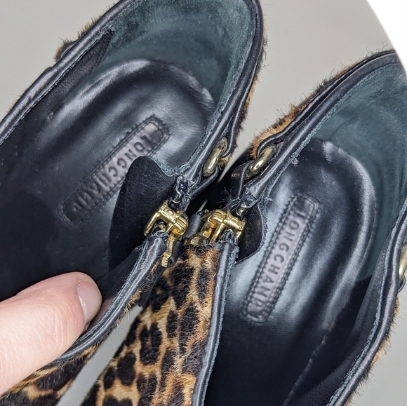 NWOT Longchamp Cheetah Animal Print Le Pliage Heritage Heeled Bootie Size 38 - Picture 8 of 12